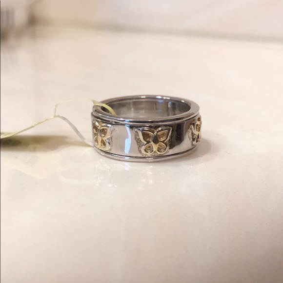 STERLING SILVER BUTTERFLY RING SIZE 6 - Picture 6 of 10